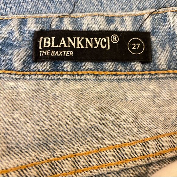 Blank NYC The Baxter Ribcage Straight Leg Denim Jeans Womens Size 27 High Rise - Picture 5 of 8